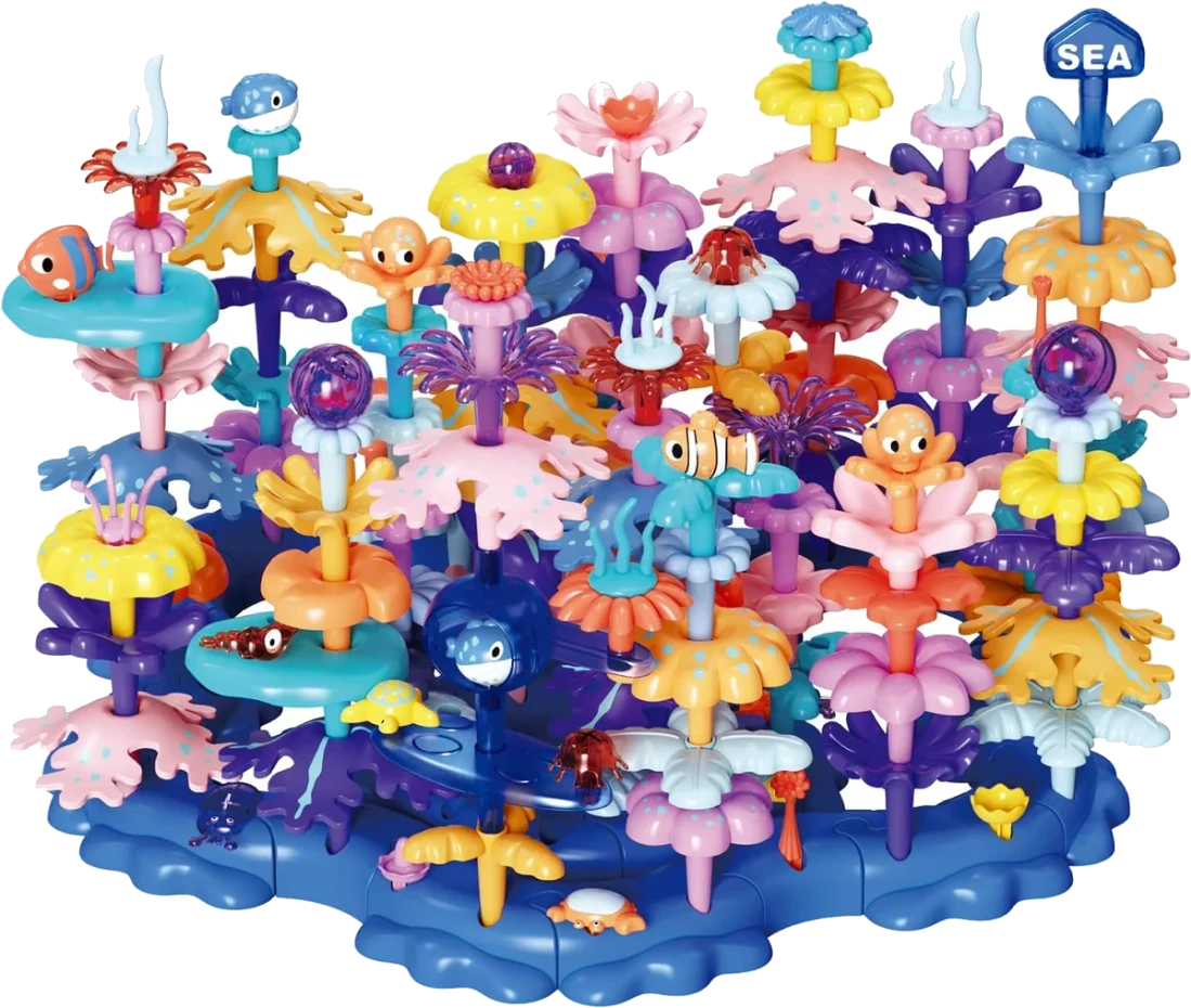 Colorful SUPUZZ Coral Reef building creation