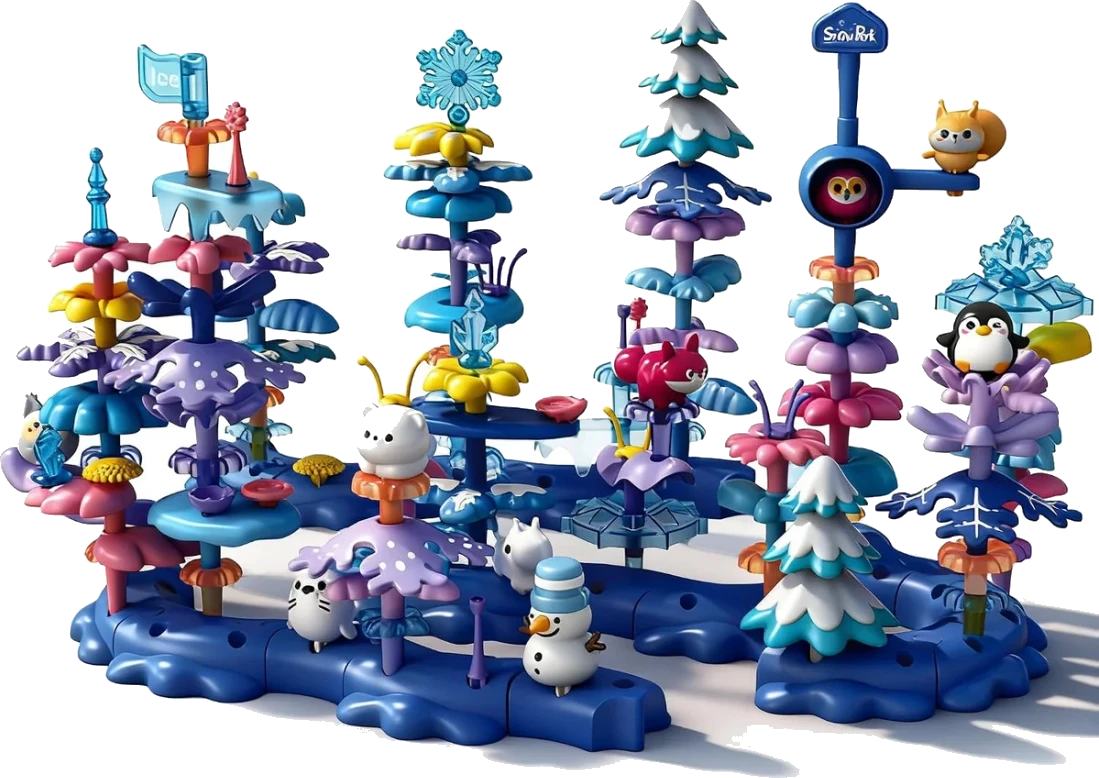 SUPUZZ Icy World animals and building creation