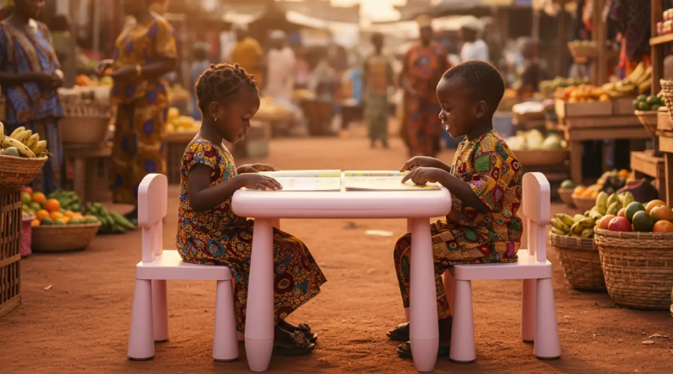 A Thanksgiving kids table and chair set — a gift that defined friendship