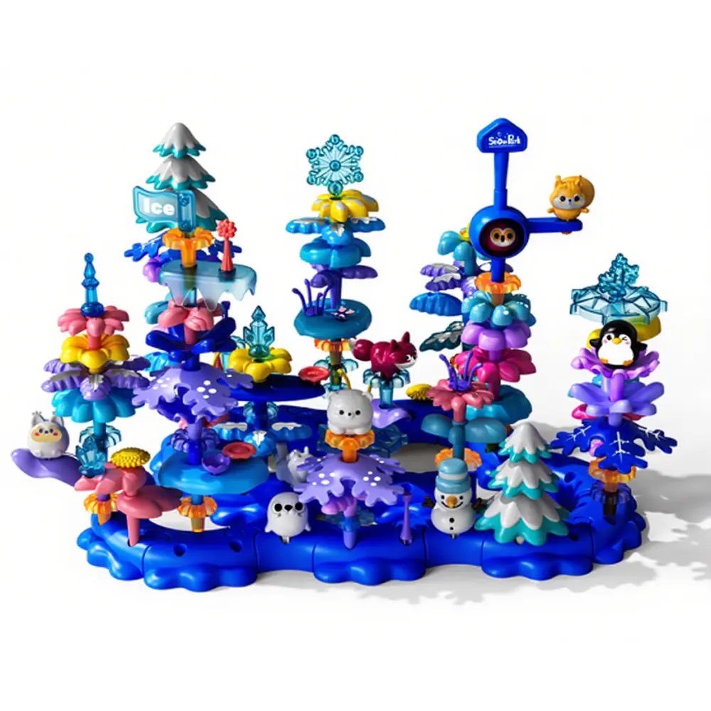 Icy World: Frozen Castle — L3 advanced set — translucent ice palace building toy