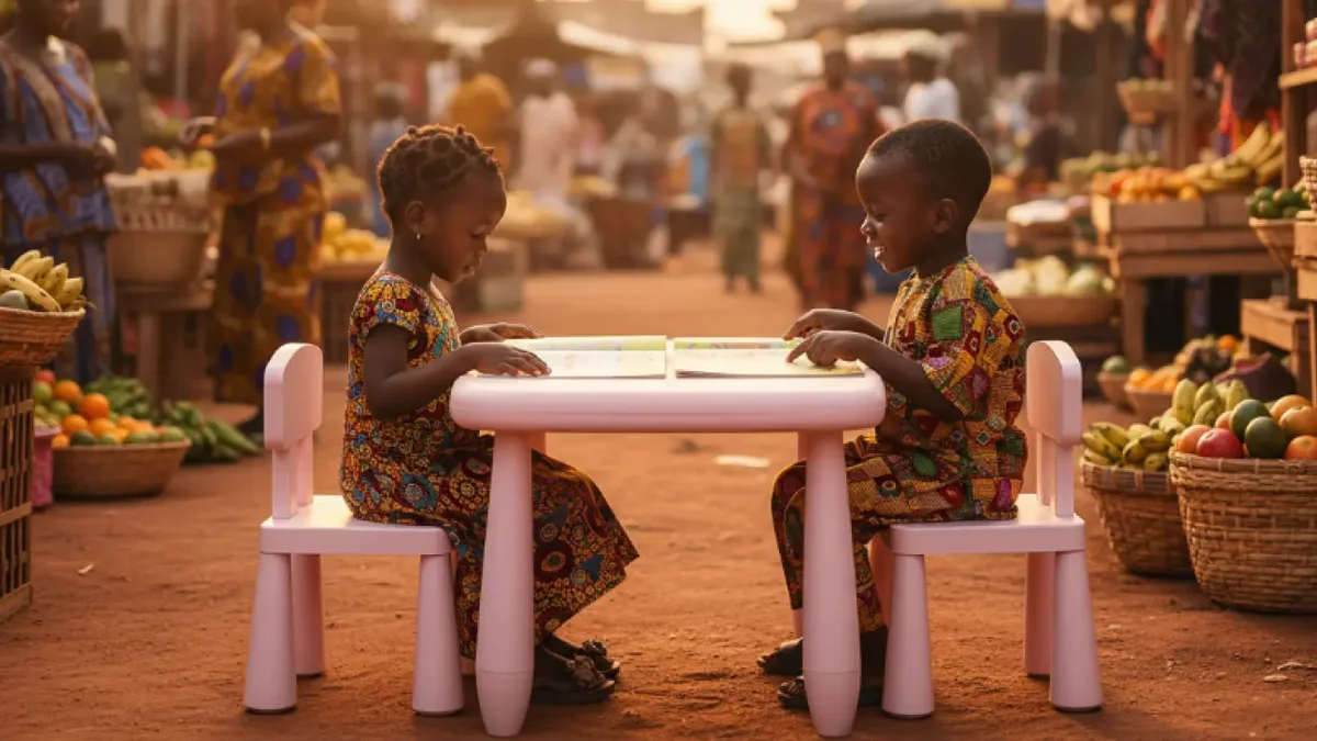 A Thanksgiving kids table and chair set — a gift that defined friendship