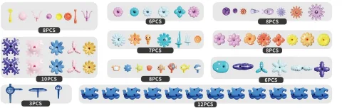Component contents for the 76-piece Coral Reef L2 set