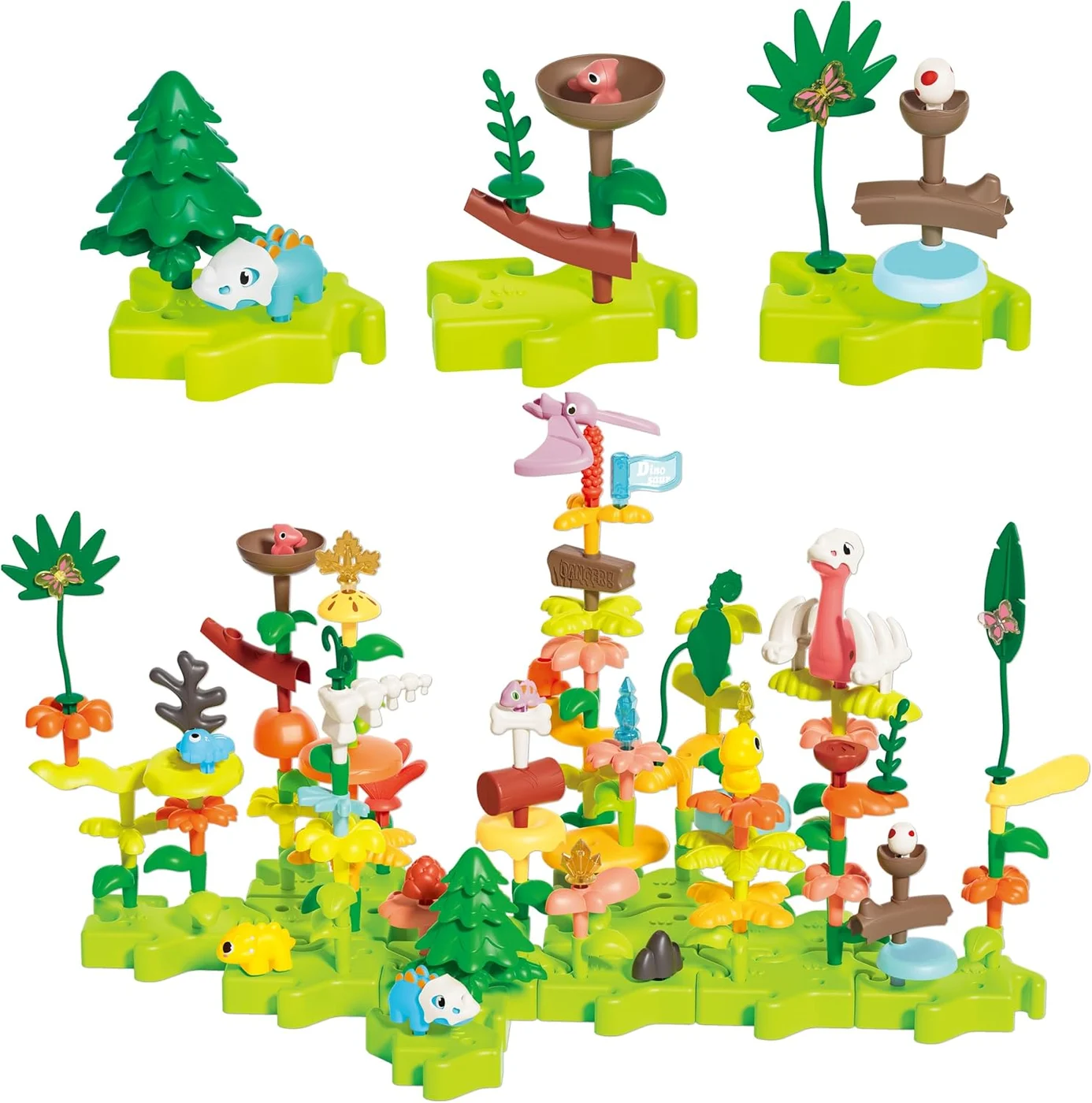 SUPUZZ 129-piece Dinosaur Jungle L3 building set