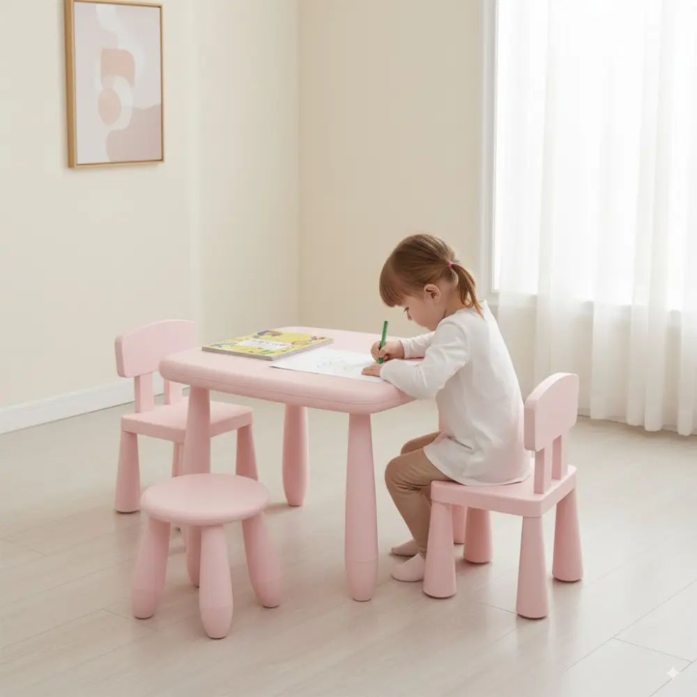 SUPUZZ sturdy kids plastic chair with optimized size and non-wobbly backrest